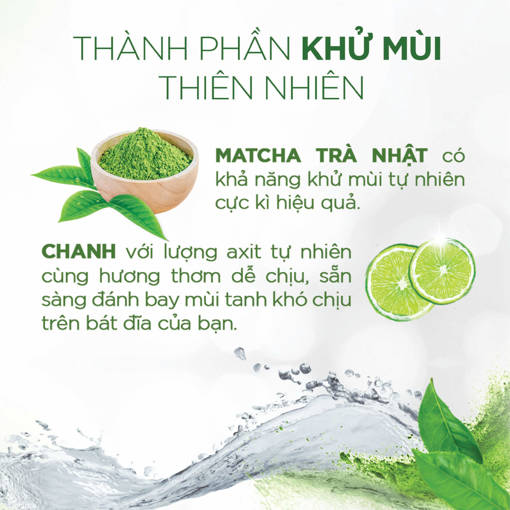 Ảnh của Nước rửa chén Sunlight Khử mùi tanh Matcha Trà Nhật Túi 750g