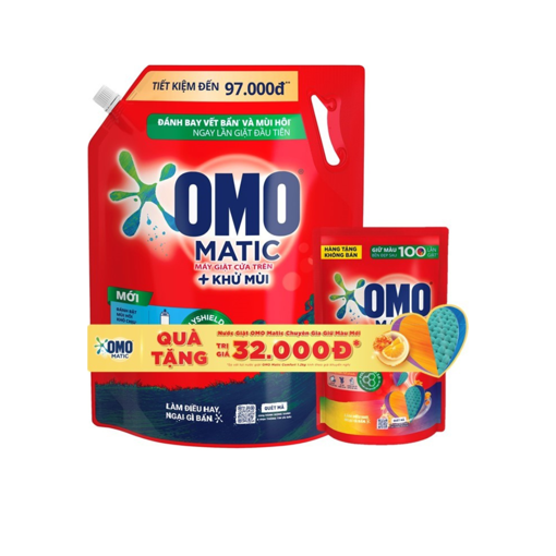 Ảnh của [Tặng OMO 350g] Nước giặt OMO Matic Khử mùi Cửa Trên 3.9kg