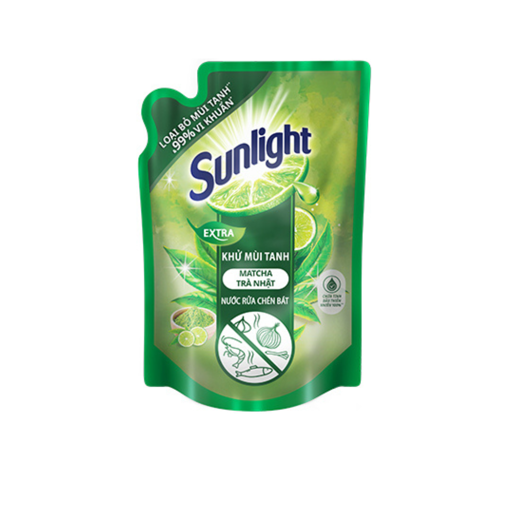 Ảnh của Nước rửa chén Sunlight Khử mùi tanh Matcha Trà Nhật túi 2.1kg