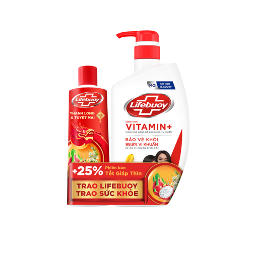 Ảnh của [Tặng Sữa tắm Tết 200g] Sữa tắm Lifebuoy Bảo vệ vượt trội 800g