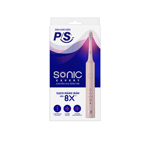 Ảnh của Bàn Chải Điện P/S Sonic Expert Sạch Mảng Bám 8X - Màu Hồng
