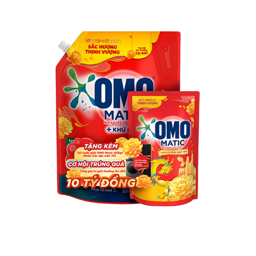 Ảnh của [Tặng OMO 400g] Nước giặt OMO Matic Khử mùi Cửa trên 3.9kg