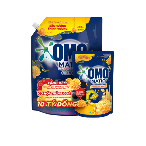 Ảnh của [Tặng OMO 400g] Nước giặt OMO Matic Bền đẹp Cửa trước 3.6kg