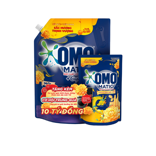 Ảnh của [Tặng OMO 400g] Nước giặt OMO Matic Thư thái hương Lavender Cửa trước 3.6kg