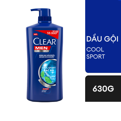 Ảnh của Dầu gội Clear Men Mát Lạnh Bạc Hà 630g