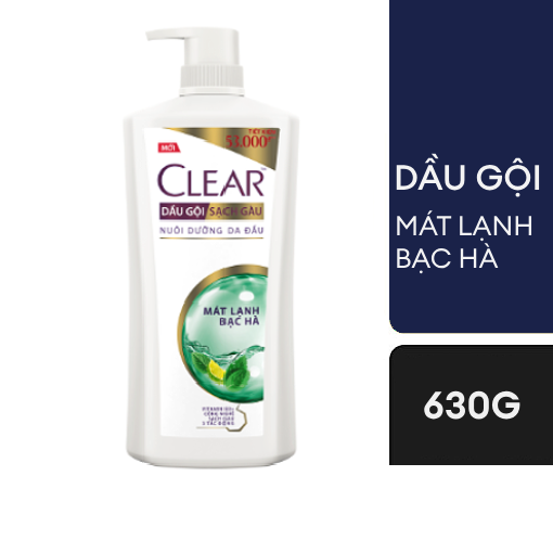 Ảnh của Dầu gội Sạch gàu Clear Mát lạnh bạc hà 630g