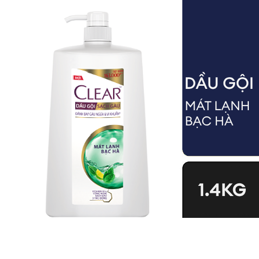 Ảnh của Dầu gội Clear sạch gàu mát lạnh bạc hà 1.4kg