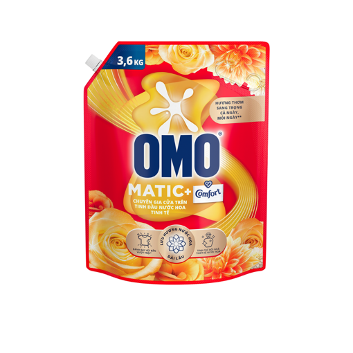 Ảnh của Nước giặt OMO Comfort Tinh dầu nước hoa Tinh tế Cửa trên 3.6kg