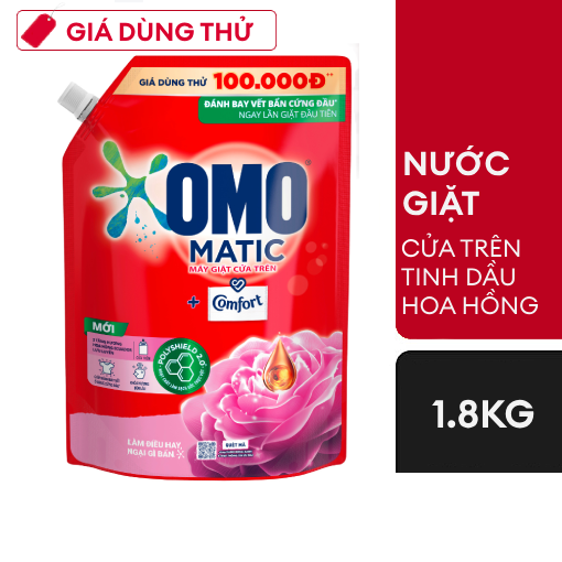 Ảnh của Nước giặt OMO Comfort Hoa Hồng Ecuador Cửa trên 1.8kg