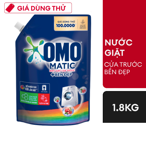 Ảnh của Nước giặt OMO Bền Đẹp Cửa trước 1.8kg