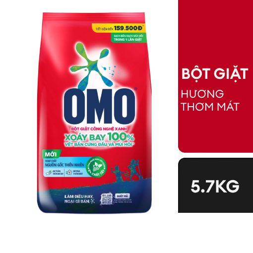 Ảnh của Bột giặt OMO Hệ bọt thông minh hương Thơm mát 5.7kg