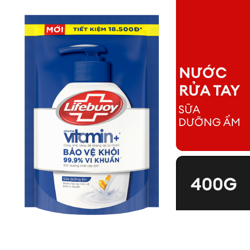 Ảnh của Nước rửa tay Lifebuoy Vitamin+ Sữa dưỡng ẩm 400g