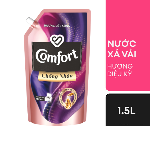 Ảnh của Nước xả vải Comfort Chống nhăn hương Sức sống túi 1.5l