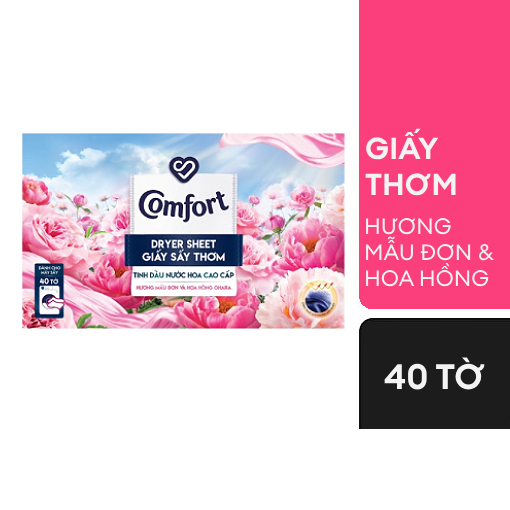 Ảnh của Giấy thơm Comfort hương Mẫu đơn Và Hoa hồng Ohara 48 tờ