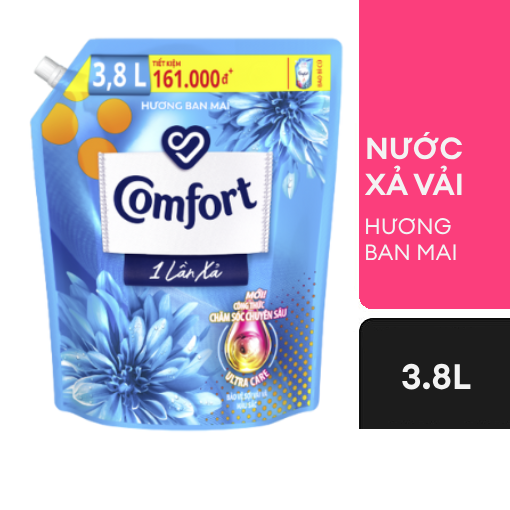 Ảnh của Nước xả vải Comfort Đậm đặc Một lần xả Hương Ban Mai túi 3.8l