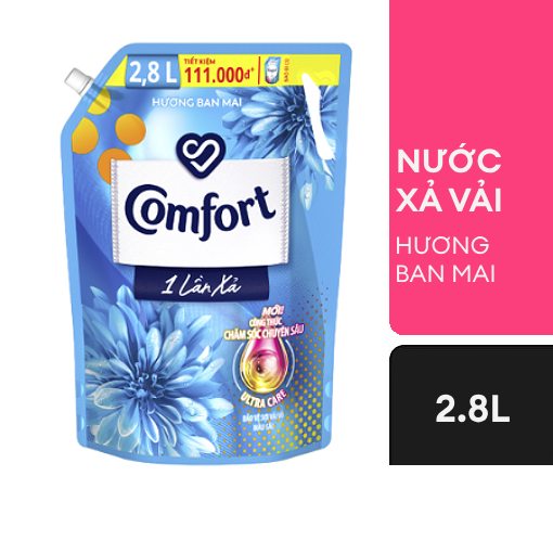 Ảnh của Nước xả vải Comfort Đậm đặc Một lần xả Hương Ban Mai túi 2.8l