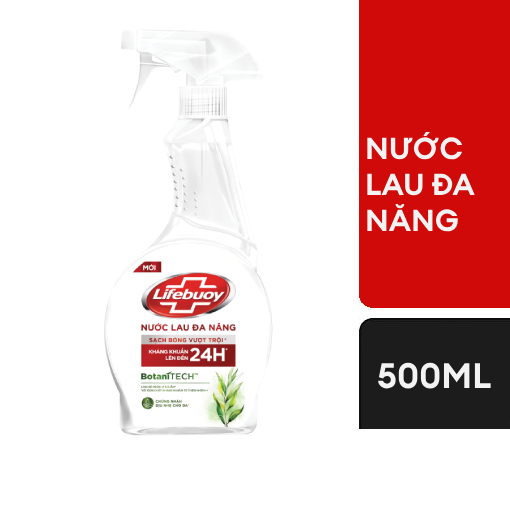 Ảnh của Nước Lau Đa Năng Lifebuoy BotaniTECH 500ml - Kháng Khuẩn Đến 24h - An Toàn Với Da