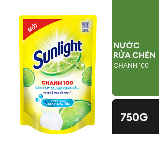 Ảnh của Nước rửa chén Sunlight Chanh 100 túi 750g