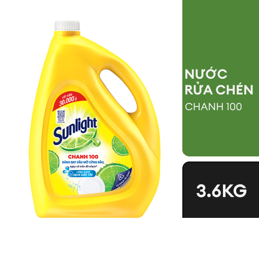 Ảnh của Nước rửa chén Sunlight Chanh 100 can 3.6kg