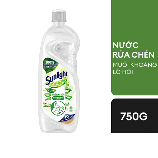 Ảnh của Nước rửa chén Sunlight Thiên nhiên Lô hội & Muối khoáng Chai 750g