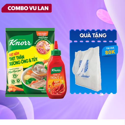 Ảnh của Combo Hạt nêm Knorr từ Thịt 900g & Tương ớt Knorr Tròn 5 Vị - Cay Đậm