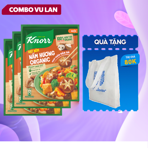 Ảnh của Combo 3 Hạt nêm Knorr Nấm Hương Organic 170g