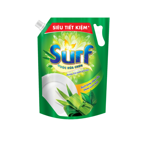 Ảnh của Nước rửa chén Surf hương Trà xanh & Lá dứa túi 3.4kg