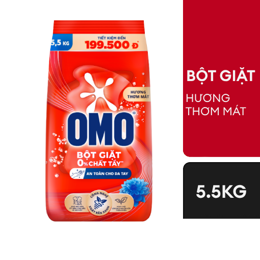 Ảnh của Bột giặt OMO Sạch bẩn Khử mùi Công nghệ Xanh 5.5kg