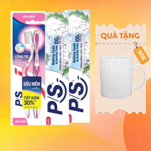 Ảnh của Combo 2 Kem đánh răng P/S Bảo Vệ Baking Soda Hương Thảo 230g