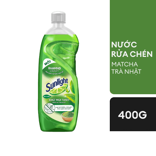 Ảnh của Nước rửa chén Sunlight Khử mùi tanh Matcha Trà nhật 400g