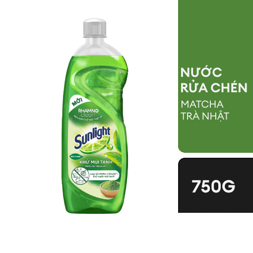 Ảnh của Nước rửa chén Sunlight Khử mùi tanh Matcha Trà nhật 750g