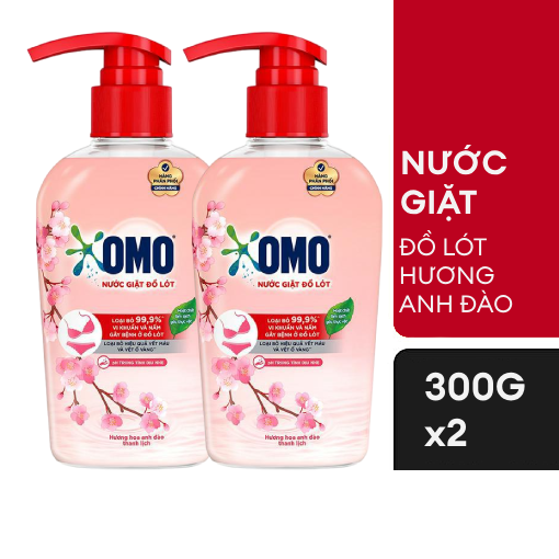 Ảnh của Combo 2 Nước giặt đồ lót OMO Hương hoa Anh đào 300g