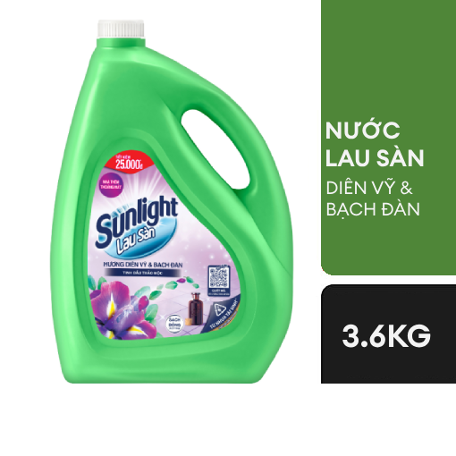 Ảnh của Nước lau sàn Sunlight Tinh dầu Thảo mộc hoa Diên vỹ Bạch đàn 3.6kg