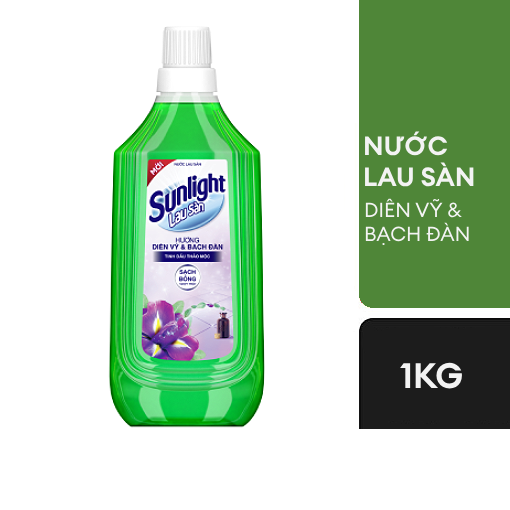 Ảnh của Nước lau sàn Sunlight Tinh dầu thảo mộc hoa Diên vỹ & Bạch đàn 1kg