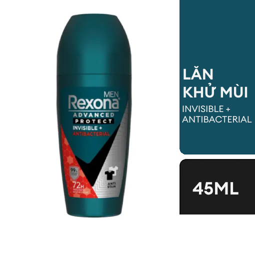 Ảnh của Lăn khử mùi Rexona Nam Invisible & Antibacterial 45ml