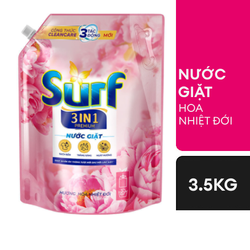 Ảnh của Nước giặt Surf hương Hoa Nhiệt đới 3 trong 1 túi 3.5kg