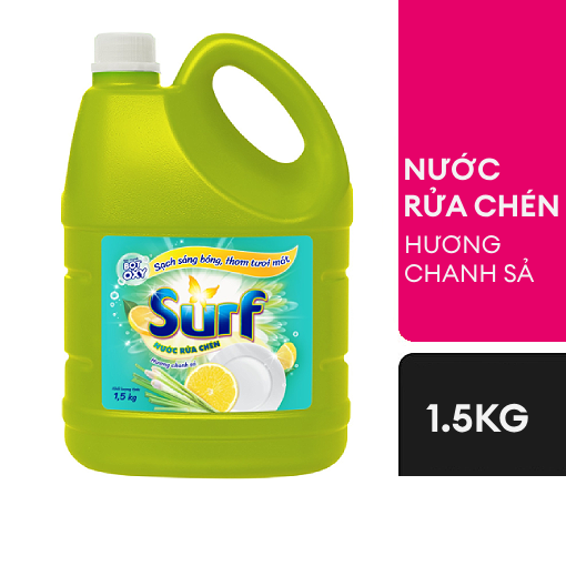 Ảnh của Nước rửa chén Surf hương Chanh sả can 1.5kg