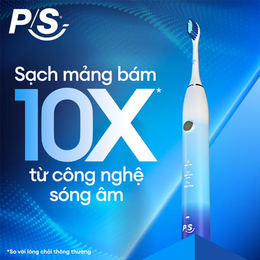 Ảnh của Bàn Chải Điện P/S S100 Pro Sạch Mảng Bám 10X - Đen Nhám