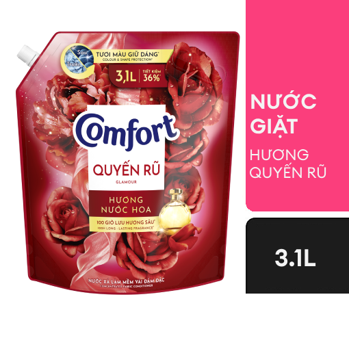 Ảnh của Nước xả vải Comfort Hương nước hoa Thiên nhiên Quyến Rũ 3.1l