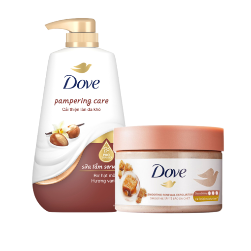 Ảnh của Combo Sữa tắm Dove 500Gr+ Tẩy tế bào chết Dove Cải thiện da khô