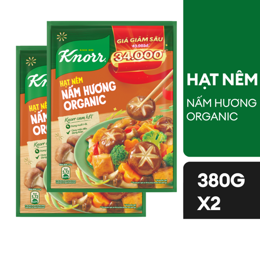 Ảnh của Combo 2 Hạt nêm Knorr Nấm Hương Organic 380g