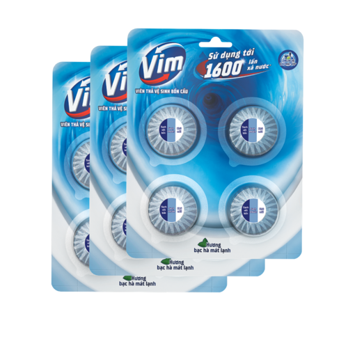Ảnh của Combo 3 Viên thả vệ sinh bồn cầu Vim hương Bạc Hà 180g