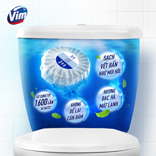 Ảnh của Combo 3 Viên thả vệ sinh bồn cầu Vim hương Bạc Hà 180g