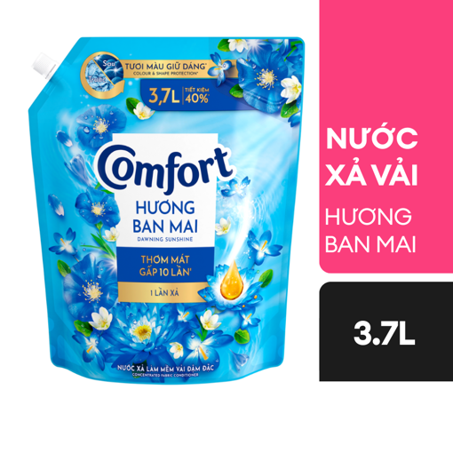Ảnh của Nước xả vải Comfort Đậm đặc 1 lần xả hương Ban Mai 3.7l