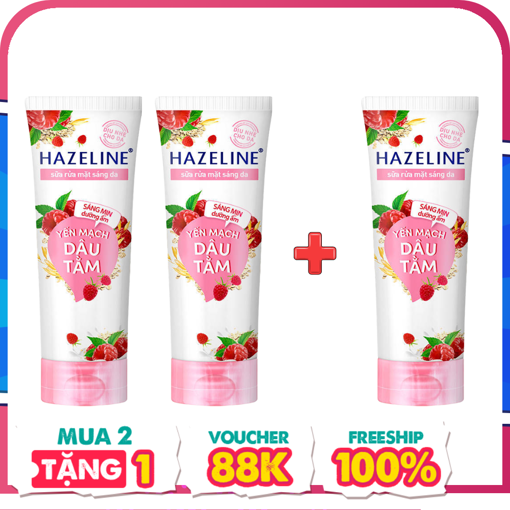 Ảnh của [Mua 1 tặng 1] Combo 2 Sữa rửa mặt Hazeline Yến Mạch và Dâu Tằm 50g