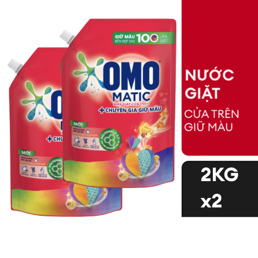 Ảnh của Combo 2 Nước giặt OMO Bền đẹp Cửa trên 2kg