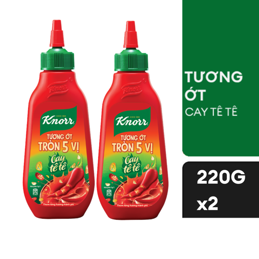 Ảnh của [HSD: 24/12/25] Combo 2 Tương ớt Knorr Tròn 5 vị - Cay tê tê 220g