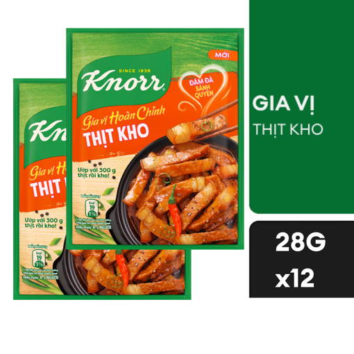 Ảnh của [HSD:24/12/25] Combo 2 Dây 6 gói Knorr Gia vị hoàn chỉnh Thịt Kho 28g