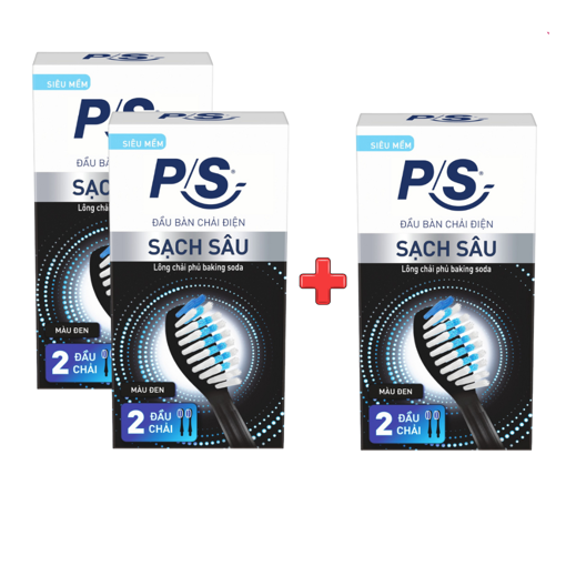 Ảnh của [Mua 2 tặng 1] Combo 2 Đầu Bàn Chải Điện P/S S100 Pro Sạch Sâu - Màu Đen