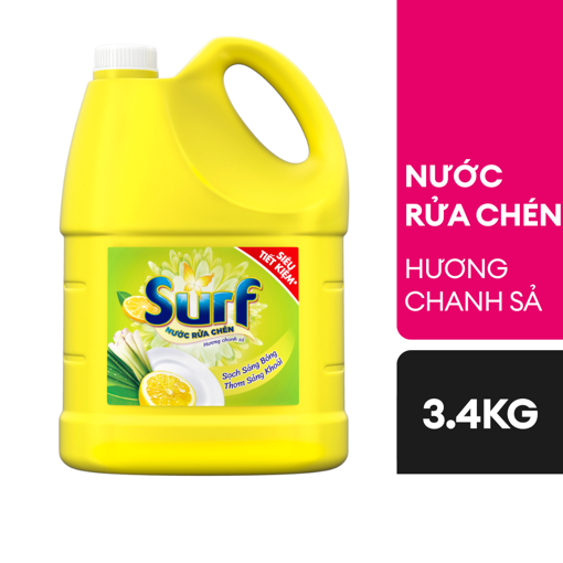 Ảnh của Nước rửa chén Surf hương Chanh sả can 3.4kg